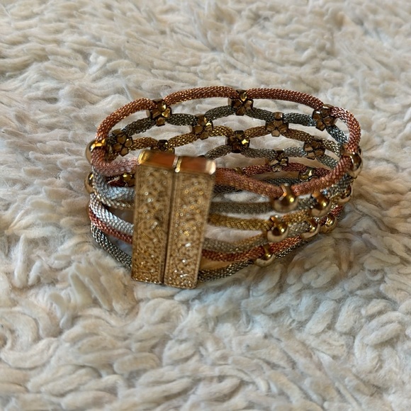 🤗MESH TWISTED BRACELET 4 TONES GOLD COPPER SILVER PEWTER MAGNETIC… - Picture 16 of 16